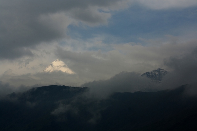 First view of the mighty Trishul massif