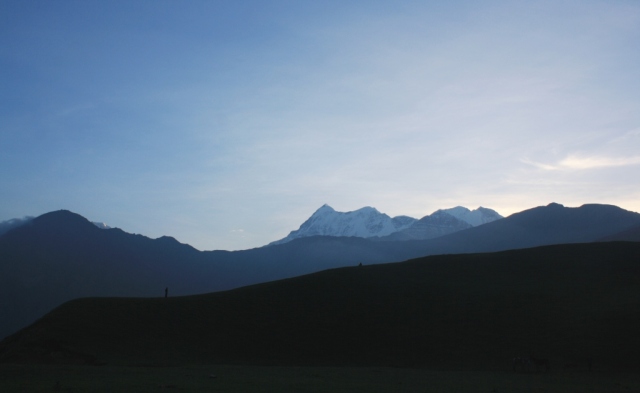 Early morning cloud-free view of Mt Trishul!